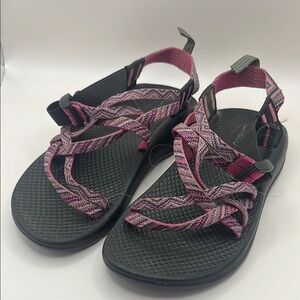 Chaco Women's Black and Pink Sandals